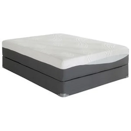 King Luxury Plush 12" Gel Memory Foam Mattress and 9" Wood Foundation